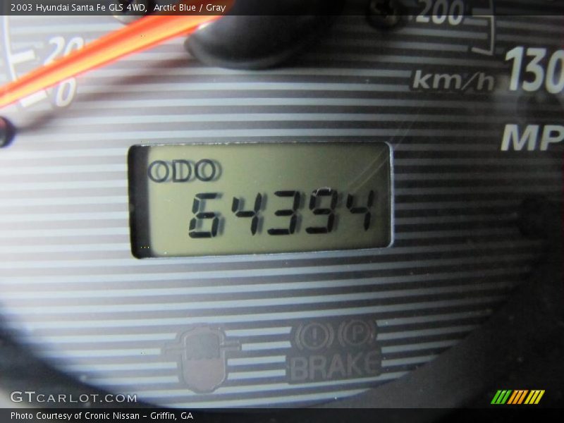 Arctic Blue / Gray 2003 Hyundai Santa Fe GLS 4WD