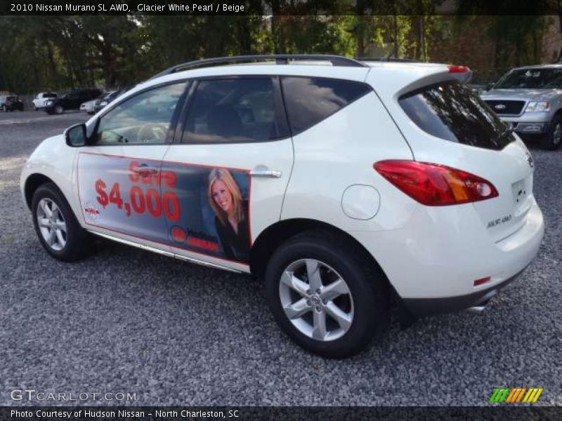 Glacier White Pearl / Beige 2010 Nissan Murano SL AWD