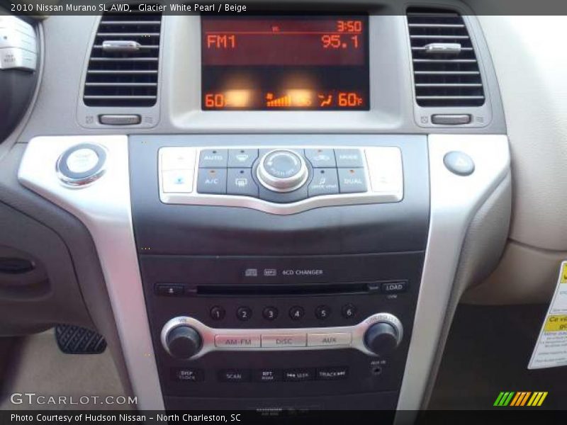 Glacier White Pearl / Beige 2010 Nissan Murano SL AWD