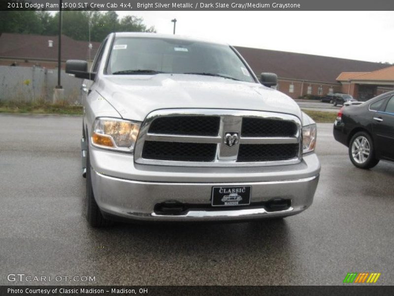 Bright Silver Metallic / Dark Slate Gray/Medium Graystone 2011 Dodge Ram 1500 SLT Crew Cab 4x4