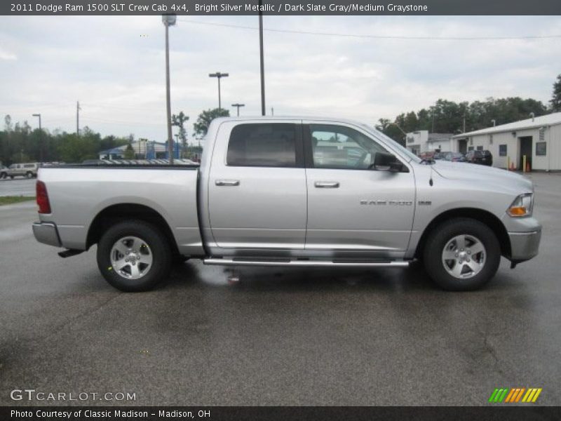 Bright Silver Metallic / Dark Slate Gray/Medium Graystone 2011 Dodge Ram 1500 SLT Crew Cab 4x4