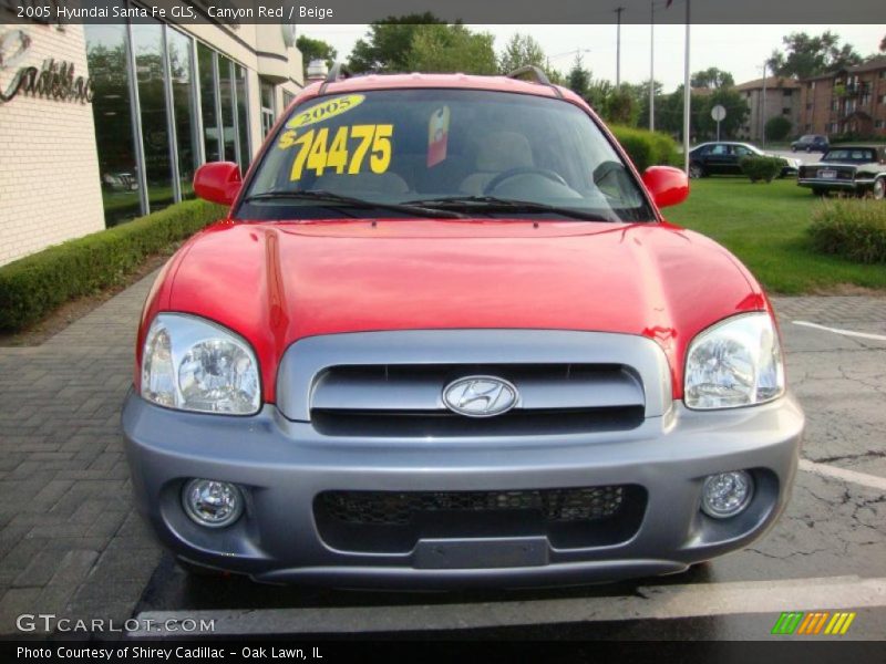 Canyon Red / Beige 2005 Hyundai Santa Fe GLS