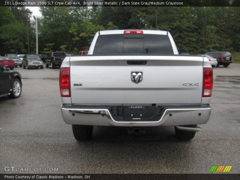Bright Silver Metallic / Dark Slate Gray/Medium Graystone 2011 Dodge Ram 1500 SLT Crew Cab 4x4