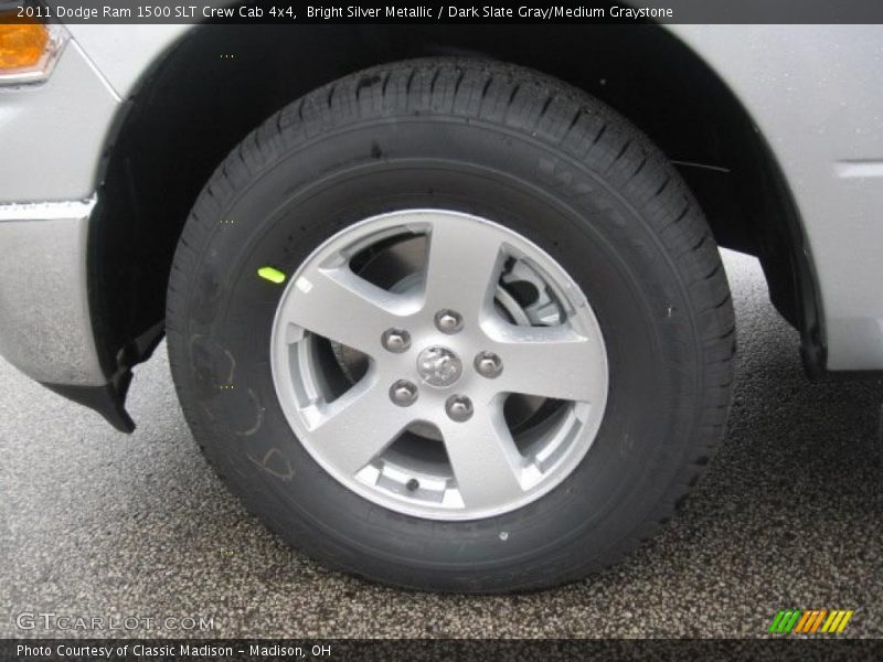 Bright Silver Metallic / Dark Slate Gray/Medium Graystone 2011 Dodge Ram 1500 SLT Crew Cab 4x4
