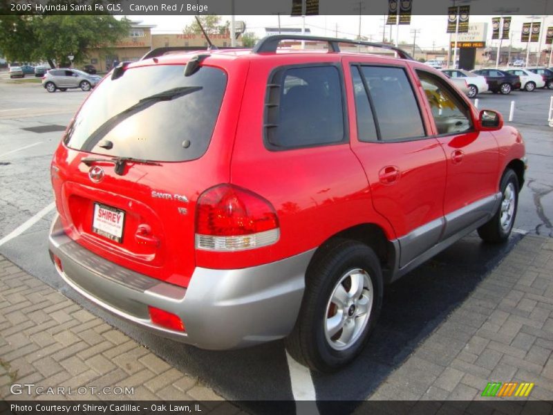Canyon Red / Beige 2005 Hyundai Santa Fe GLS
