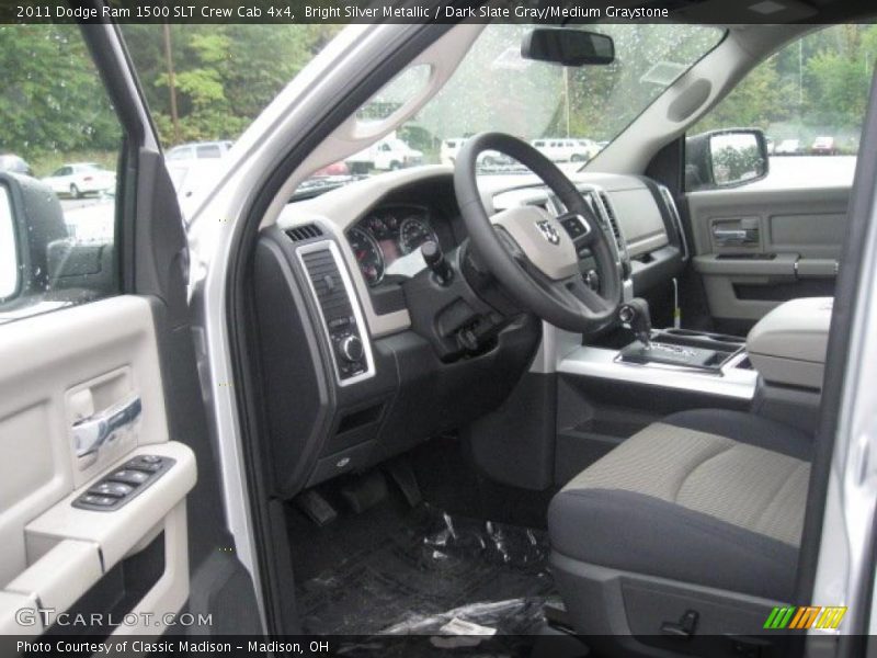 Bright Silver Metallic / Dark Slate Gray/Medium Graystone 2011 Dodge Ram 1500 SLT Crew Cab 4x4