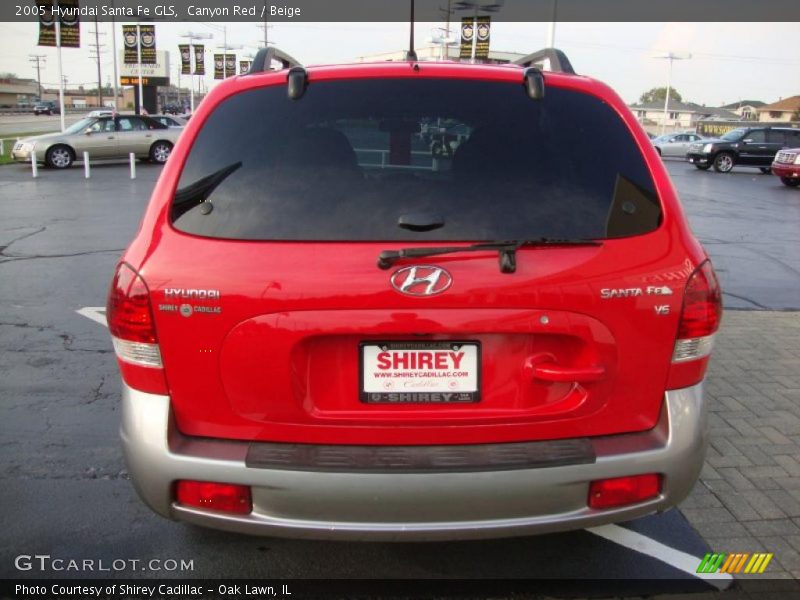 Canyon Red / Beige 2005 Hyundai Santa Fe GLS