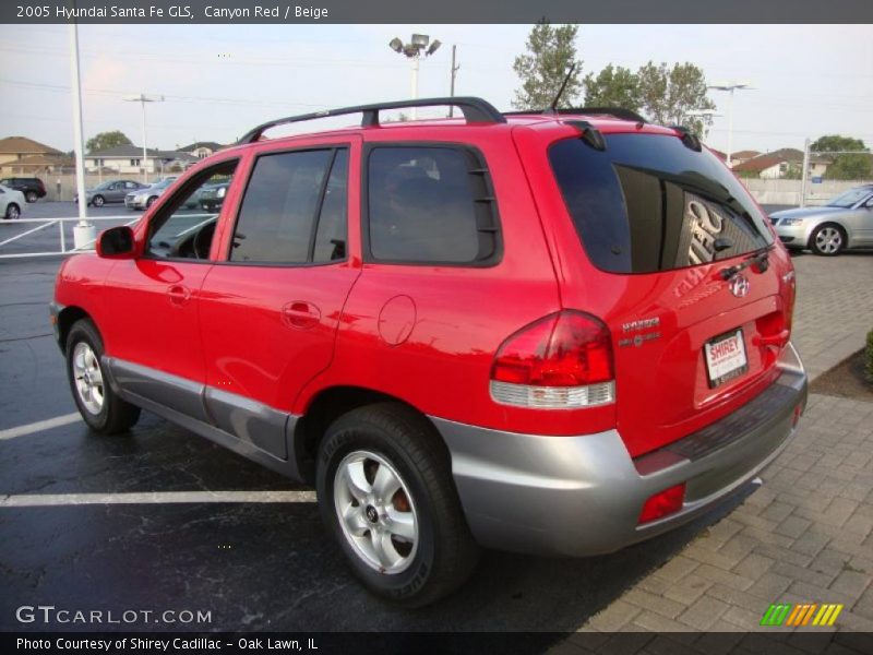 Canyon Red / Beige 2005 Hyundai Santa Fe GLS