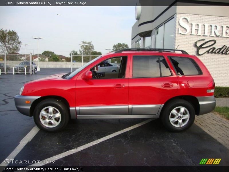 Canyon Red / Beige 2005 Hyundai Santa Fe GLS