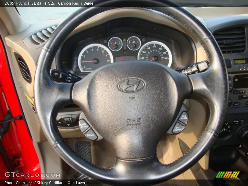 Canyon Red / Beige 2005 Hyundai Santa Fe GLS
