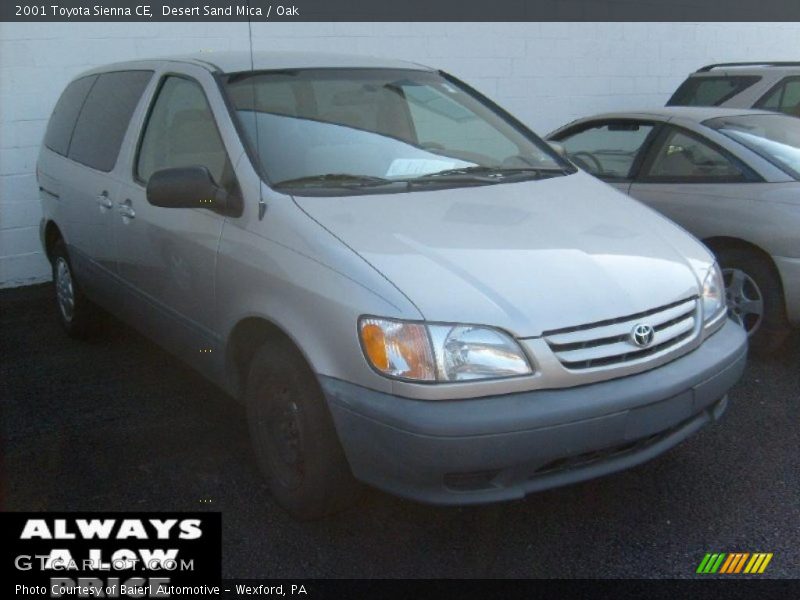 Desert Sand Mica / Oak 2001 Toyota Sienna CE