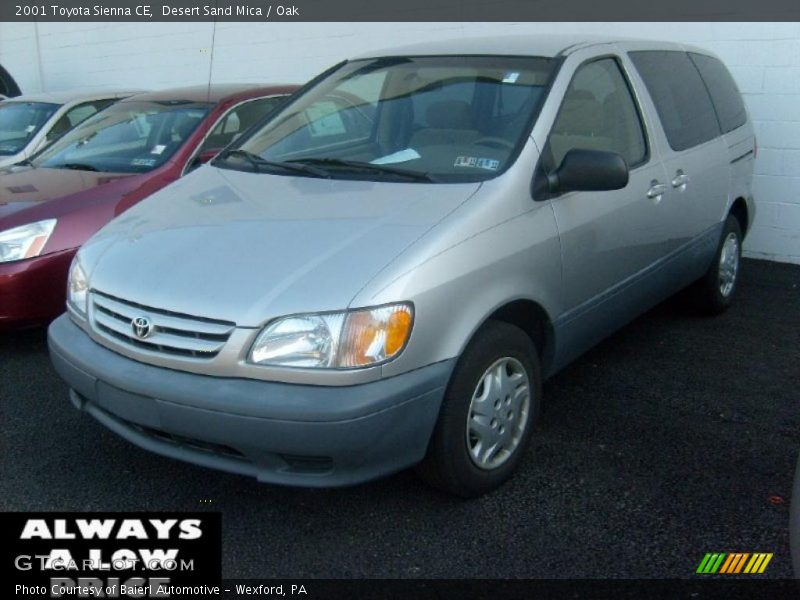 Desert Sand Mica / Oak 2001 Toyota Sienna CE