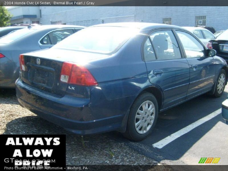 Eternal Blue Pearl / Gray 2004 Honda Civic LX Sedan
