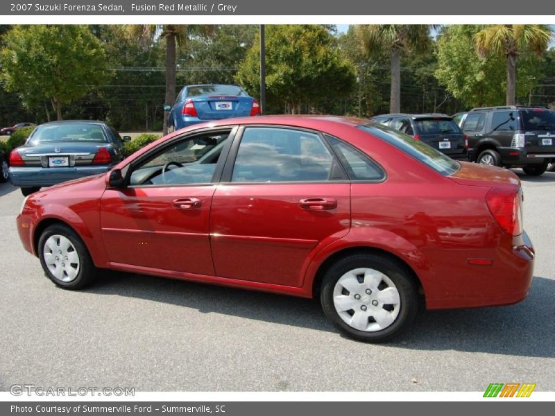 Fusion Red Metallic / Grey 2007 Suzuki Forenza Sedan