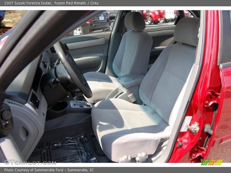 Fusion Red Metallic / Grey 2007 Suzuki Forenza Sedan