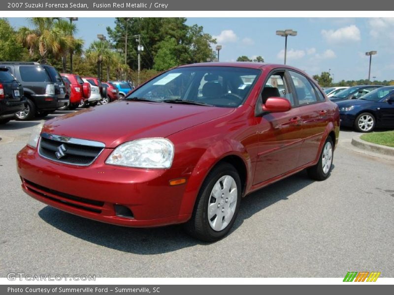 Fusion Red Metallic / Grey 2007 Suzuki Forenza Sedan