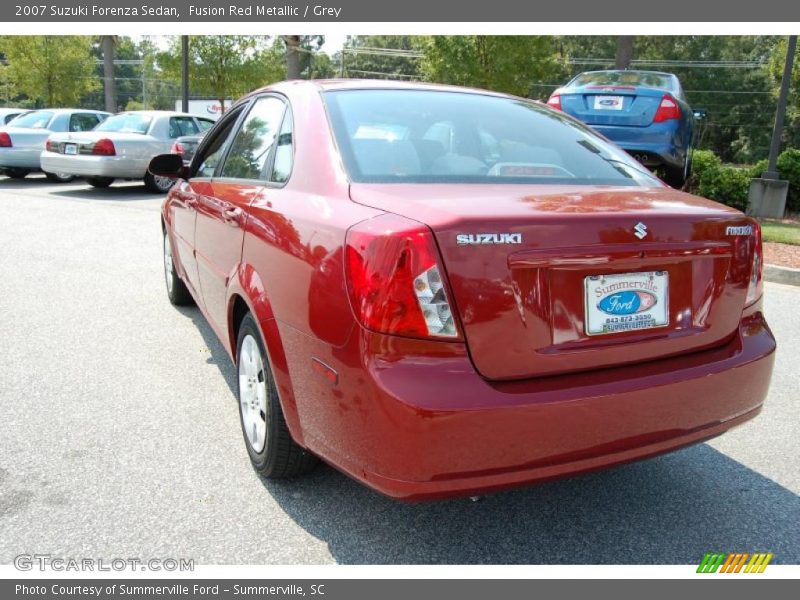 Fusion Red Metallic / Grey 2007 Suzuki Forenza Sedan