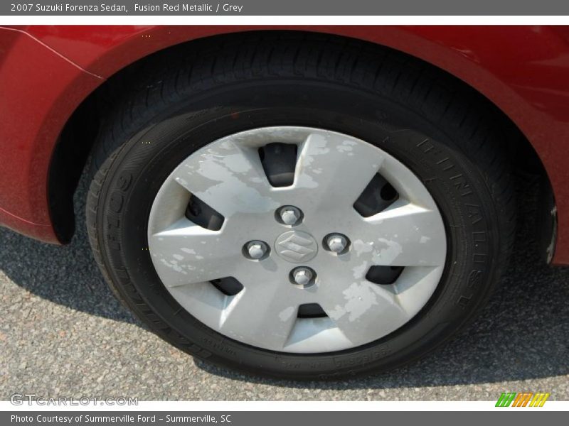 Fusion Red Metallic / Grey 2007 Suzuki Forenza Sedan