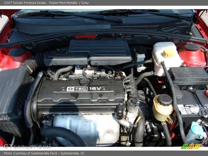 Fusion Red Metallic / Grey 2007 Suzuki Forenza Sedan