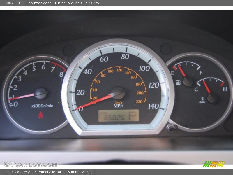 Fusion Red Metallic / Grey 2007 Suzuki Forenza Sedan