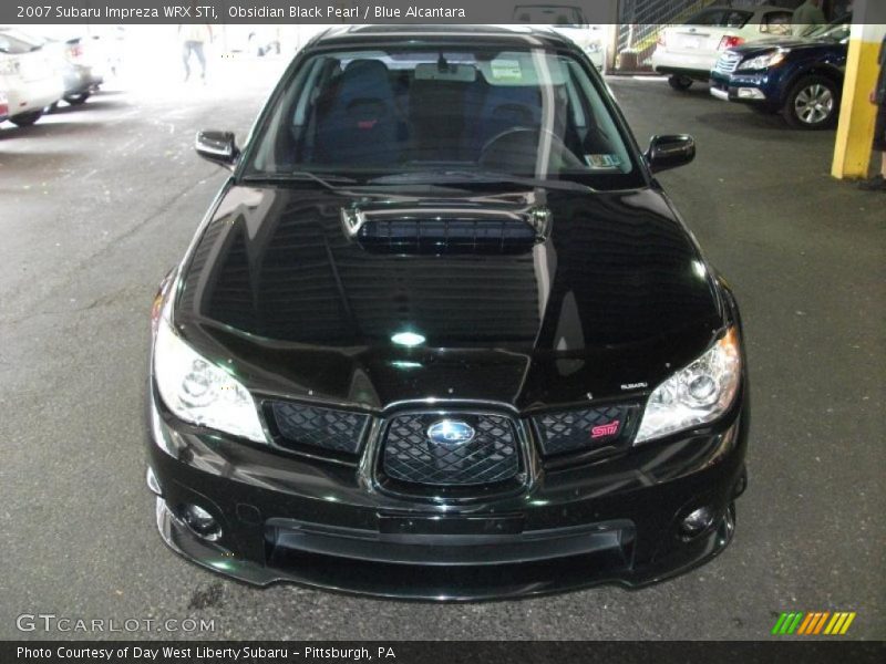 Obsidian Black Pearl / Blue Alcantara 2007 Subaru Impreza WRX STi