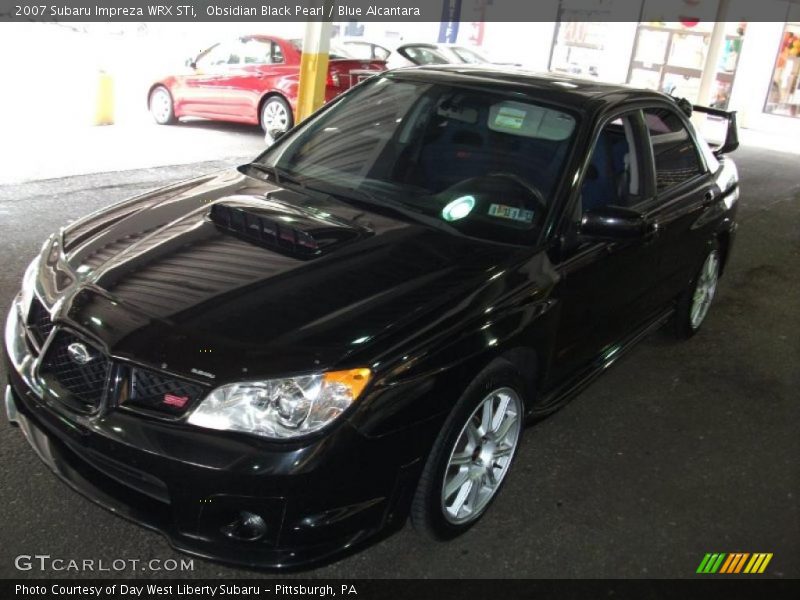 Obsidian Black Pearl / Blue Alcantara 2007 Subaru Impreza WRX STi