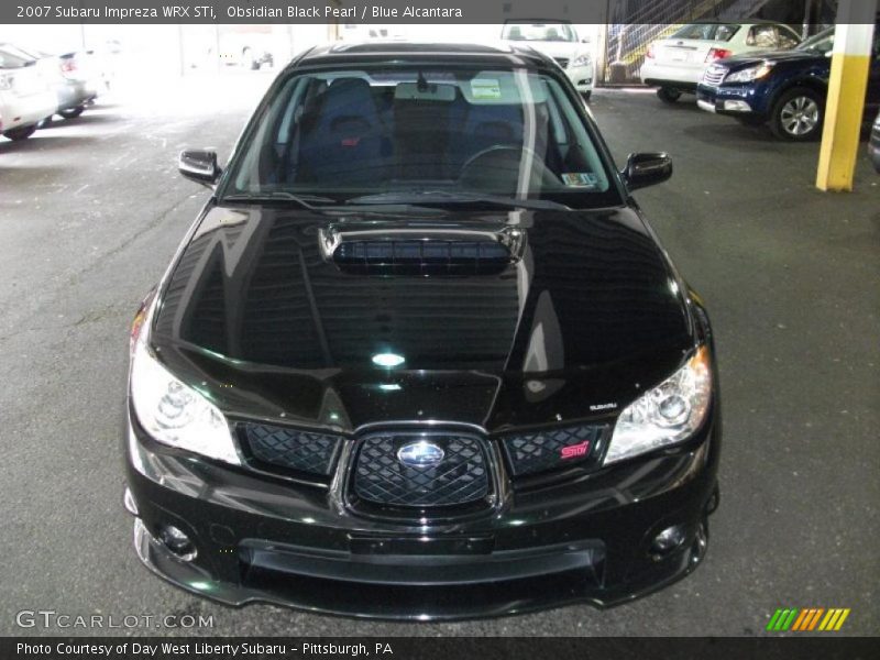 Obsidian Black Pearl / Blue Alcantara 2007 Subaru Impreza WRX STi