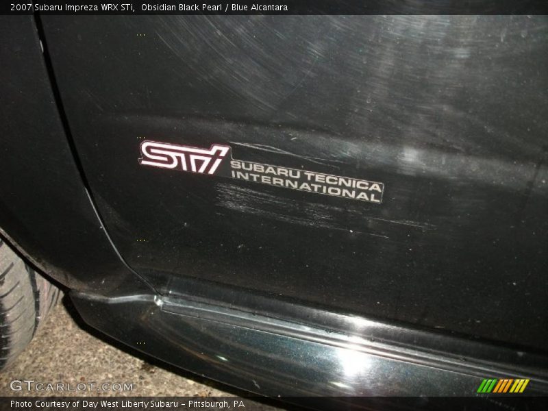 Obsidian Black Pearl / Blue Alcantara 2007 Subaru Impreza WRX STi
