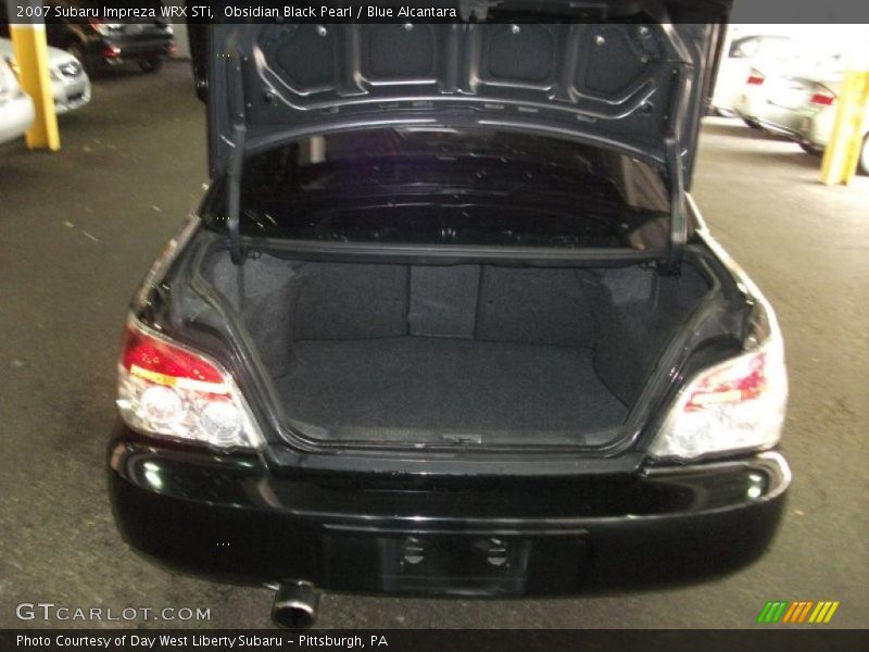 Obsidian Black Pearl / Blue Alcantara 2007 Subaru Impreza WRX STi