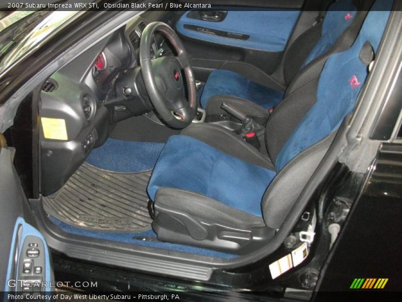 Obsidian Black Pearl / Blue Alcantara 2007 Subaru Impreza WRX STi