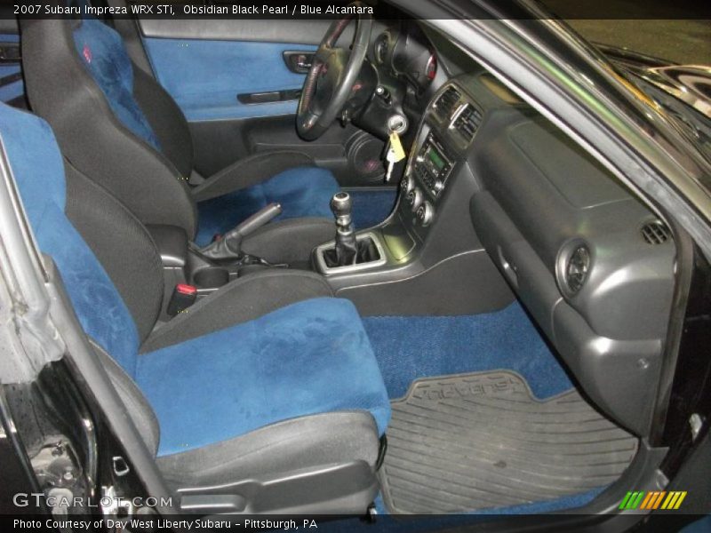 Obsidian Black Pearl / Blue Alcantara 2007 Subaru Impreza WRX STi