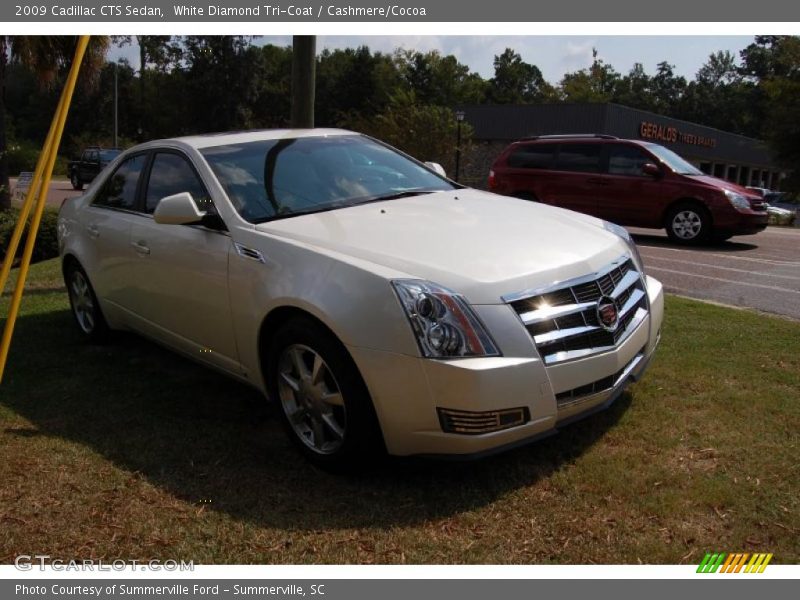 White Diamond Tri-Coat / Cashmere/Cocoa 2009 Cadillac CTS Sedan