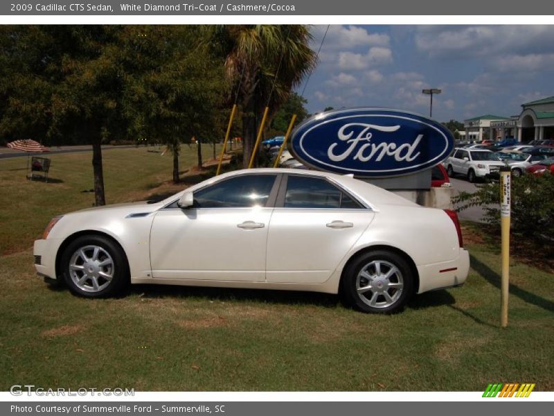 White Diamond Tri-Coat / Cashmere/Cocoa 2009 Cadillac CTS Sedan