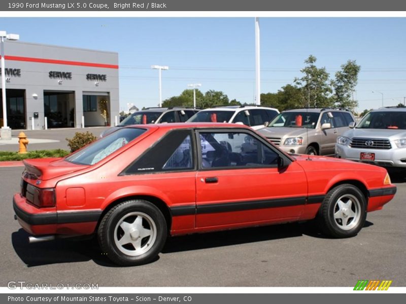 Bright Red / Black 1990 Ford Mustang LX 5.0 Coupe