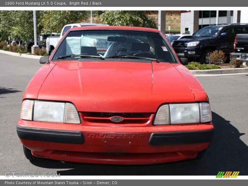 Bright Red / Black 1990 Ford Mustang LX 5.0 Coupe