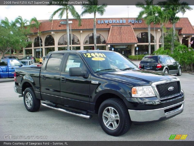 Black / Medium/Dark Flint 2008 Ford F150 XLT SuperCrew
