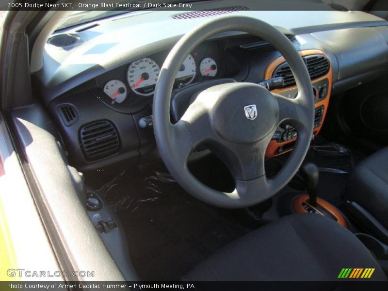 Orange Blast Pearlcoat / Dark Slate Gray 2005 Dodge Neon SXT