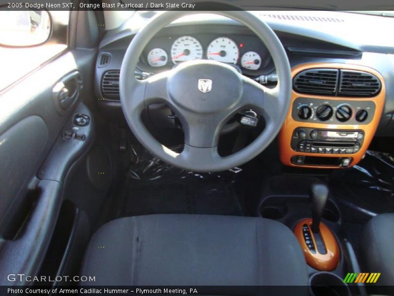 Orange Blast Pearlcoat / Dark Slate Gray 2005 Dodge Neon SXT