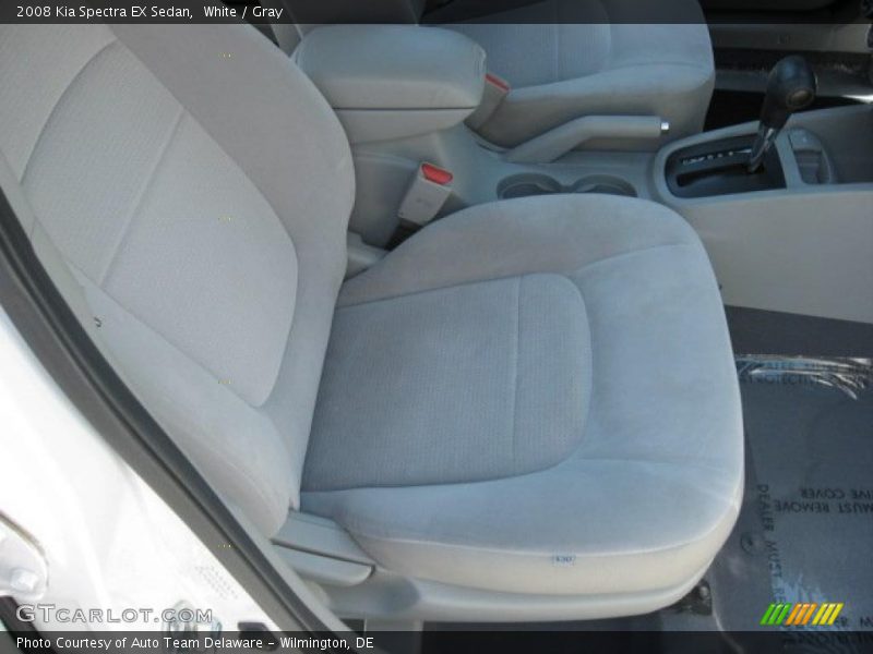 White / Gray 2008 Kia Spectra EX Sedan