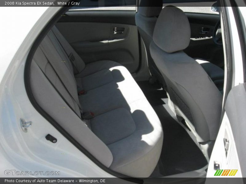 White / Gray 2008 Kia Spectra EX Sedan