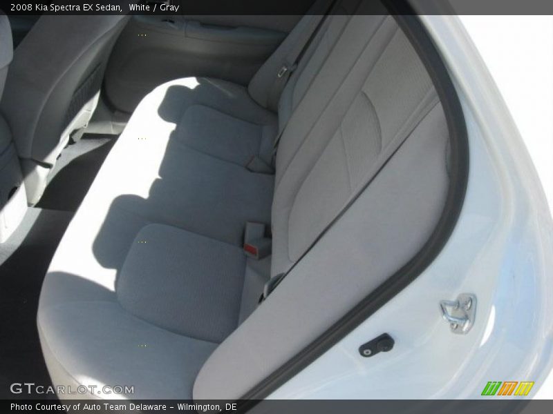 White / Gray 2008 Kia Spectra EX Sedan
