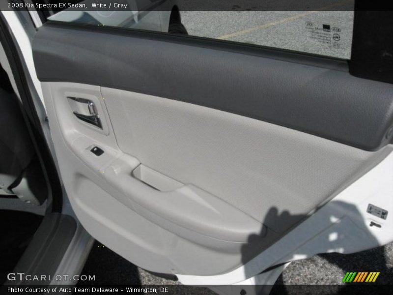 White / Gray 2008 Kia Spectra EX Sedan