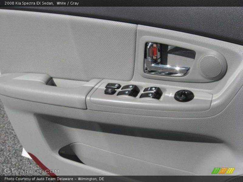 White / Gray 2008 Kia Spectra EX Sedan