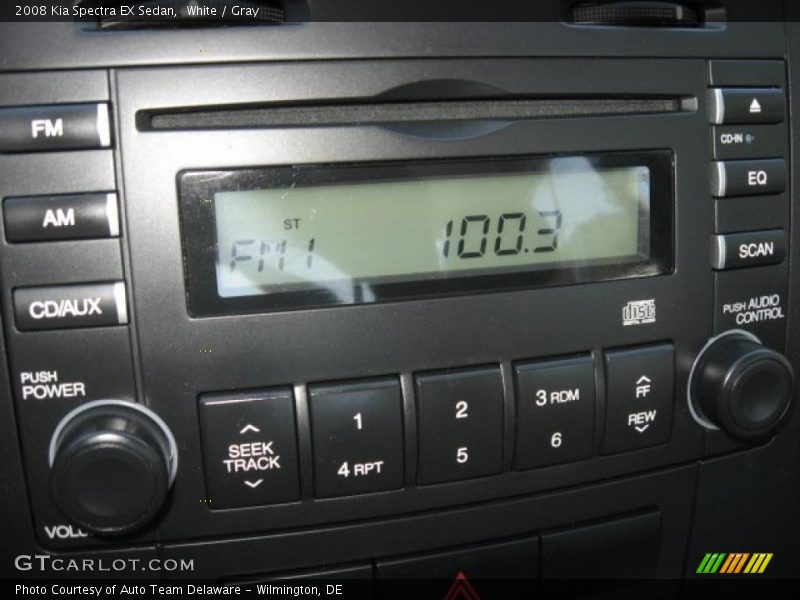 White / Gray 2008 Kia Spectra EX Sedan