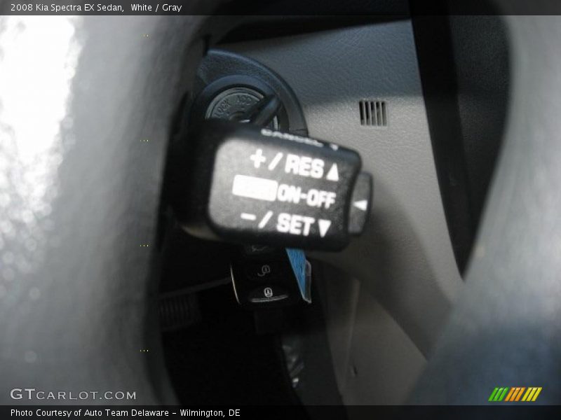 White / Gray 2008 Kia Spectra EX Sedan