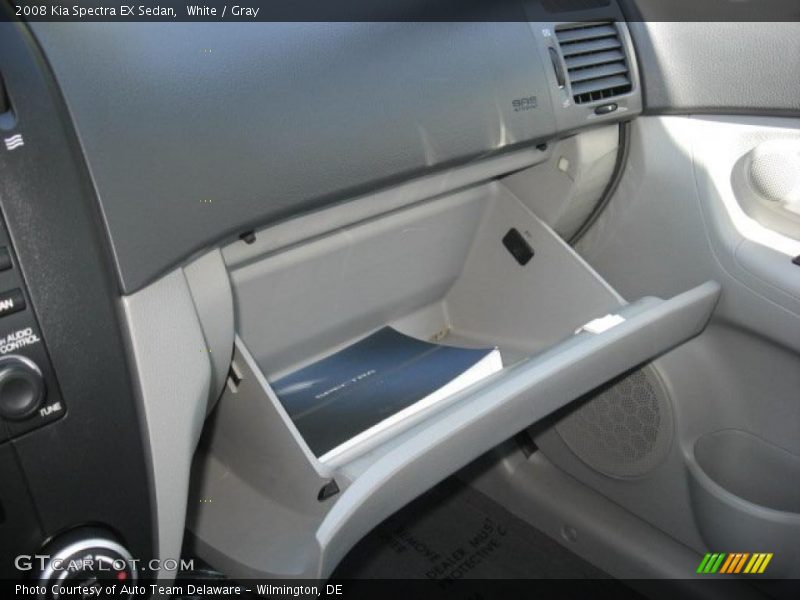 White / Gray 2008 Kia Spectra EX Sedan