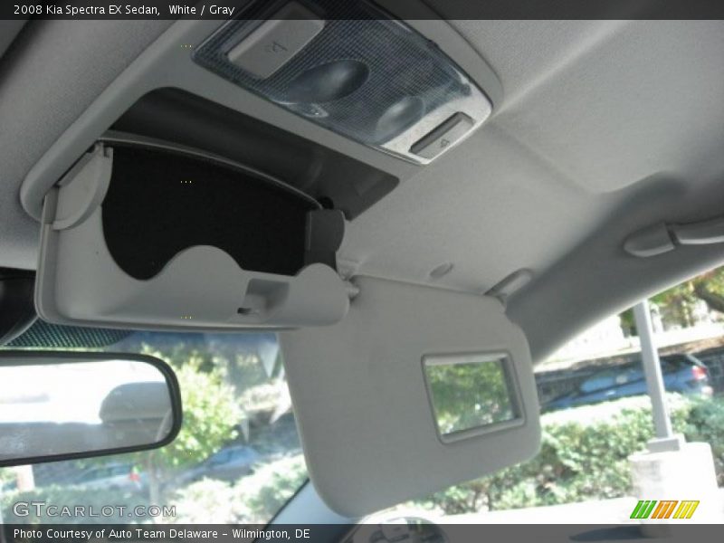 White / Gray 2008 Kia Spectra EX Sedan