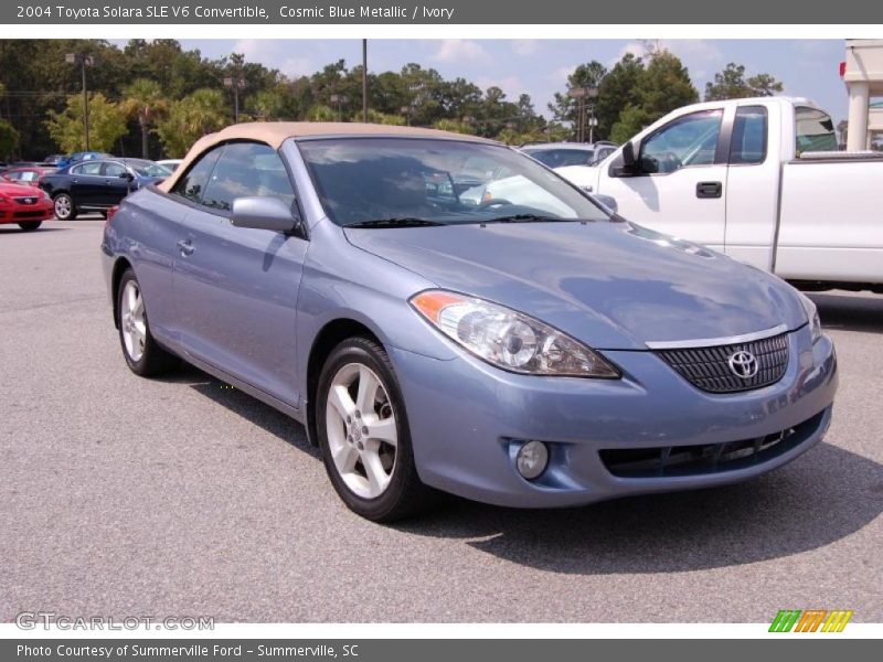 Cosmic Blue Metallic / Ivory 2004 Toyota Solara SLE V6 Convertible