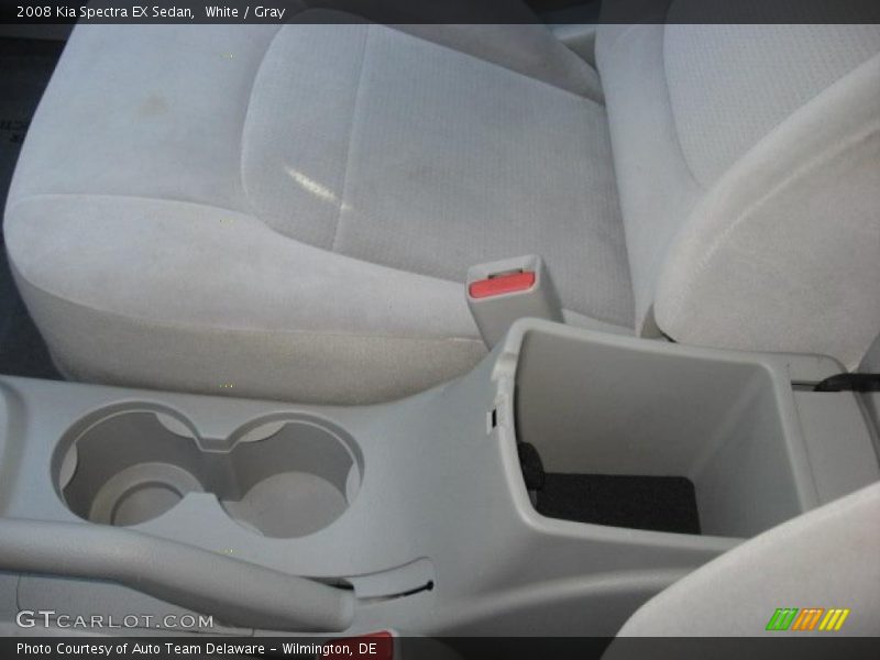 White / Gray 2008 Kia Spectra EX Sedan