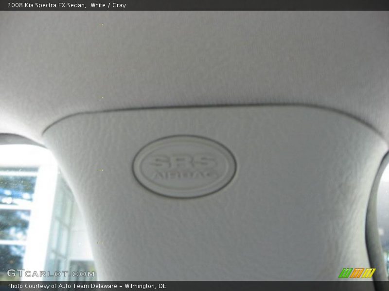 White / Gray 2008 Kia Spectra EX Sedan